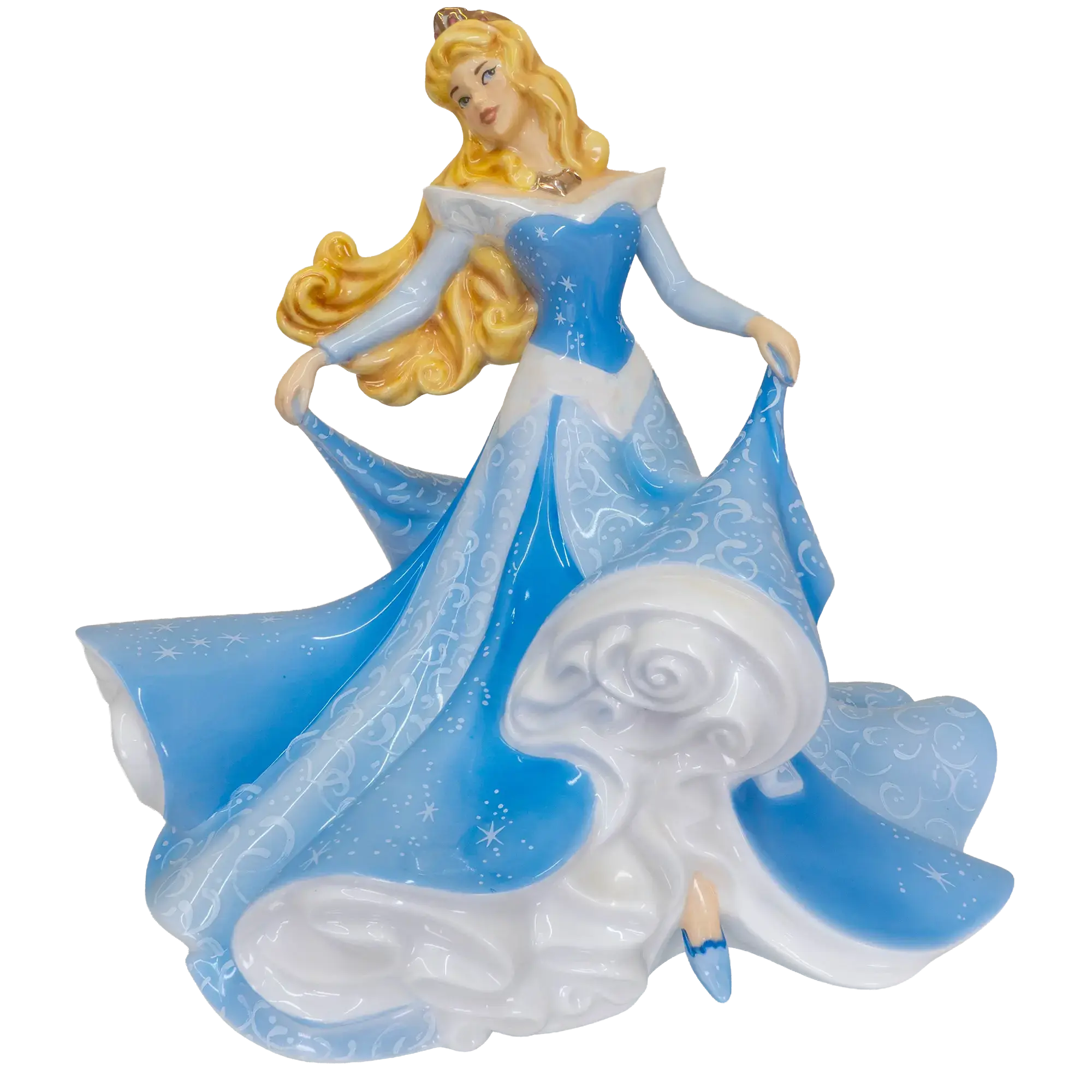 sleeping beauty blue dress doll – English Ceramics Company What Color Shoes Dress Kids can play out XD40 Color:Black with Multicolor Embroidery