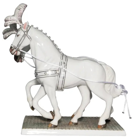 Going to the Chapel Bride & Horse Figurine Brunette image 1