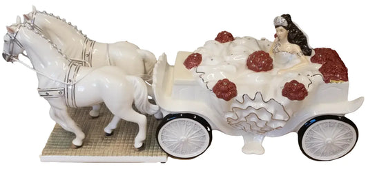 Going to the Chapel Bride & Horse Figurine Brunette image 0