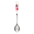 Fine bone china wedding spoon with pink Sleeping Beauty character decal and silver handle