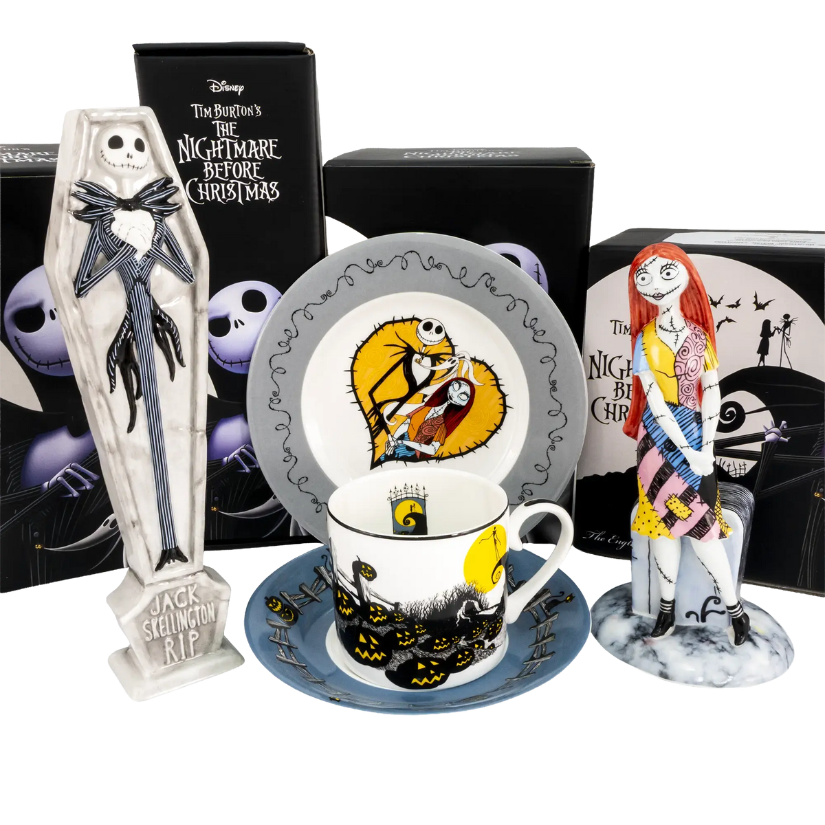 Nightmare Before Christmas Jack & Sally Halloween Bundle Fine Bone China