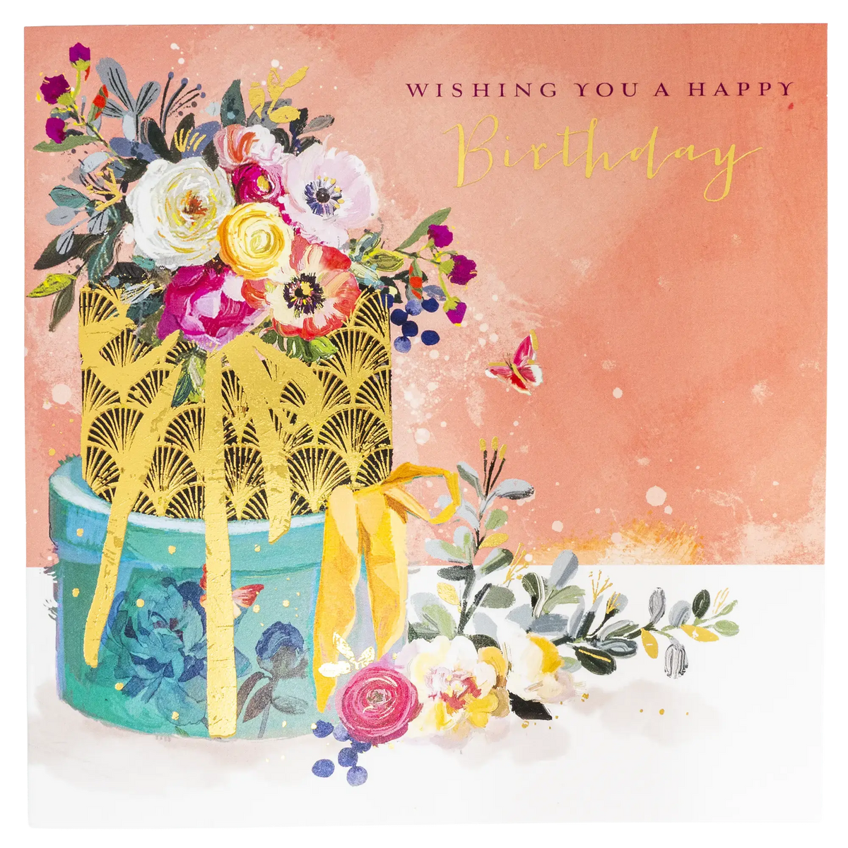 English Ladies Co Happy Birthday Card 2 Fine Bone China