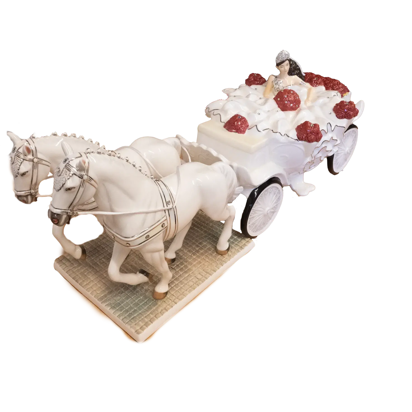 Going to the Chapel Bride & Horse Figurine Brunette