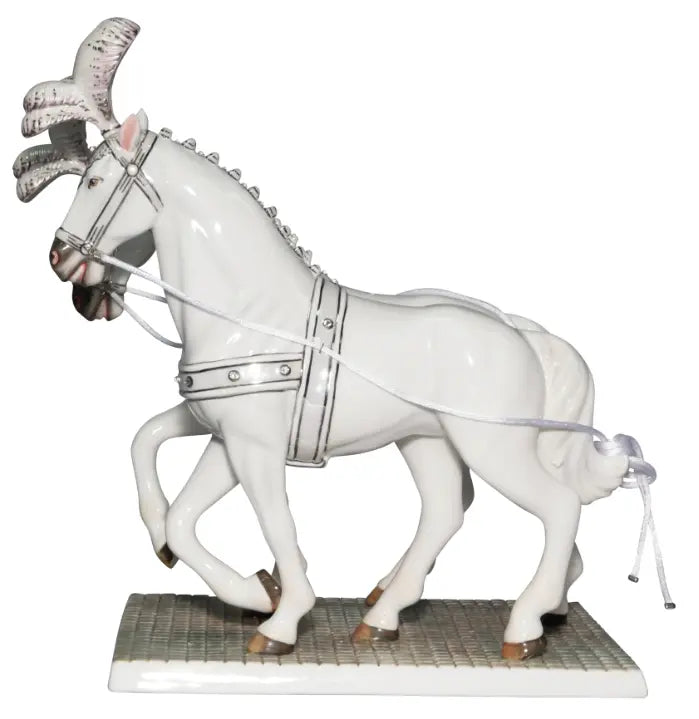 Going to the Chapel Bride & Horse Figurine Brunette image 1